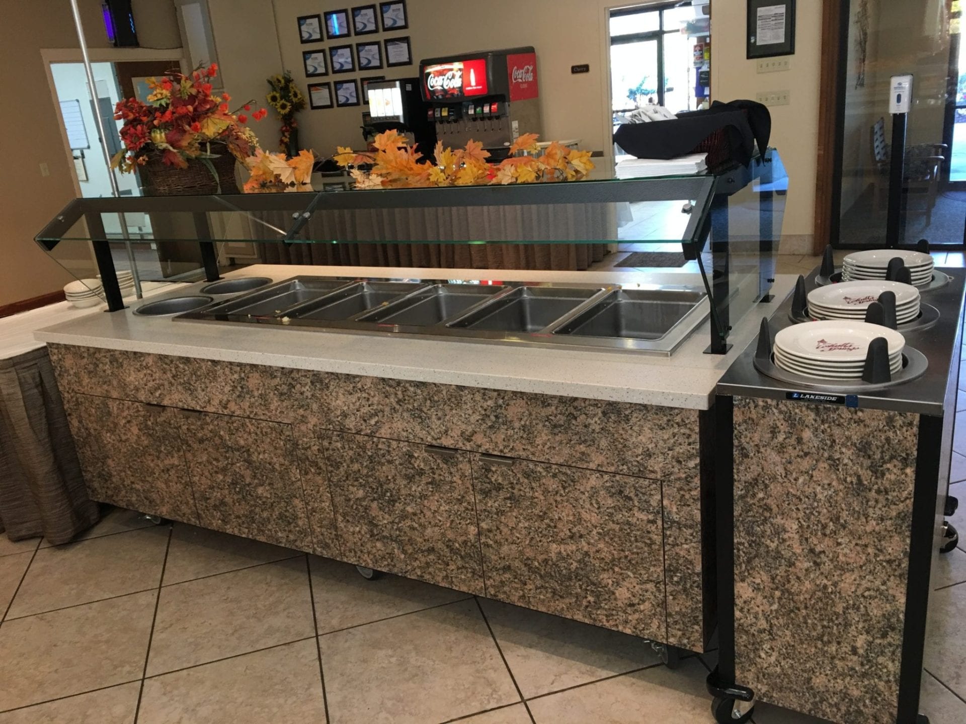 hot food station, counters, hot counter